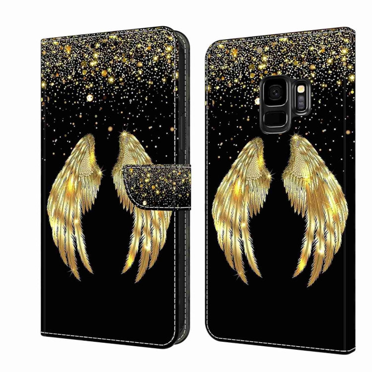 For Samsung Galaxy S9 Crystal 3D Shockproof Protective Leather Phone Case(Golden Wings) - free shipping - PMC TechLife - Order now!