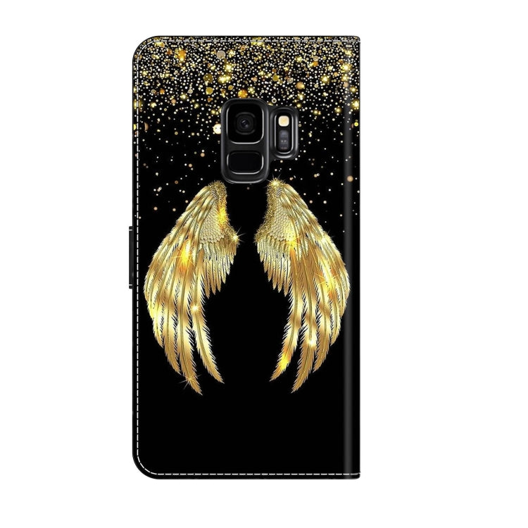 For Samsung Galaxy S9 Crystal 3D Shockproof Protective Leather Phone Case(Golden Wings) - free shipping - PMC TechLife - Order now!