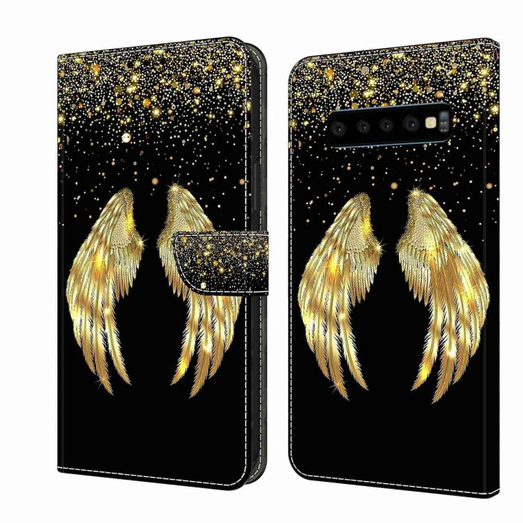 For Samsung Galaxy S10 Crystal 3D Shockproof Protective Leather Phone Case(Golden Wings) - free shipping - PMC TechLife - Order now!