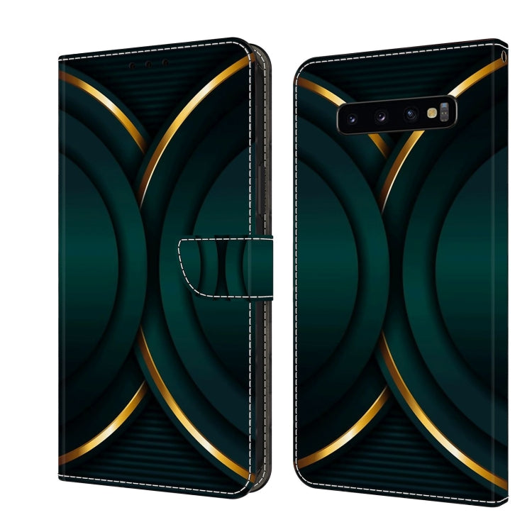 For Samsung Galaxy S10+ Crystal 3D Shockproof Protective Leather Phone Case(Gold Outline) - free shipping - PMC TechLife - Order now!