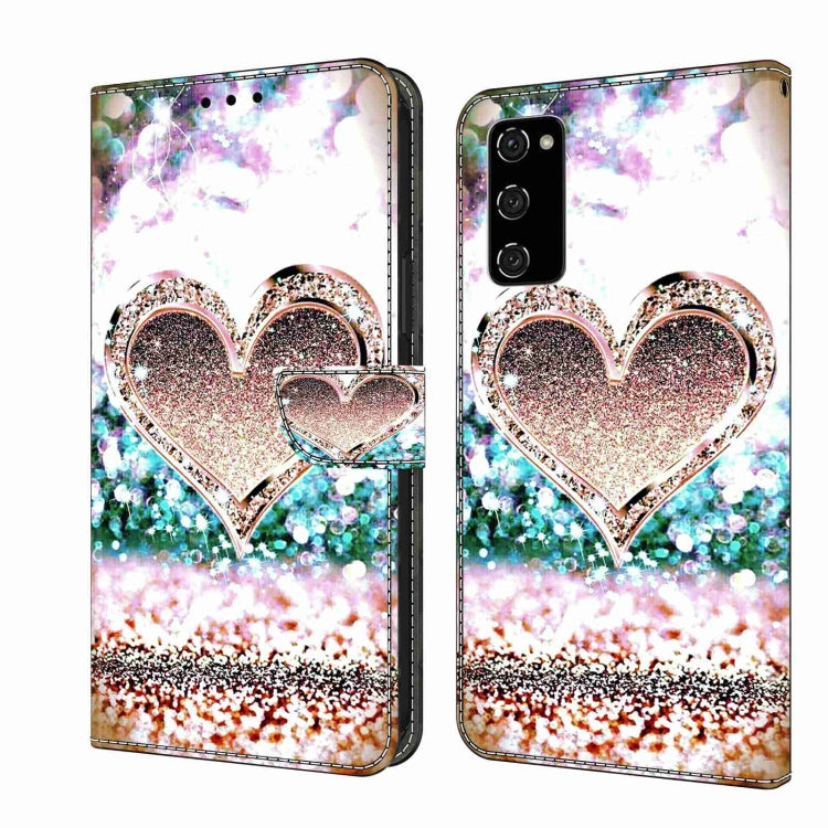 For Samsung Galaxy S20 FE Crystal 3D Shockproof Protective Leather Phone Case(Pink Diamond Heart) - free shipping - PMC TechLife - Order now!