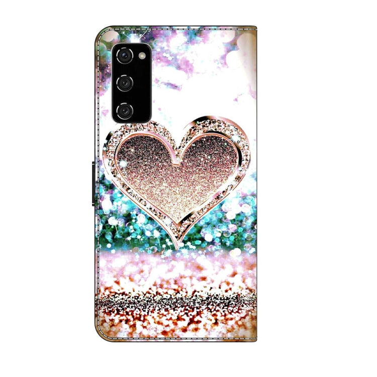 For Samsung Galaxy S20 FE Crystal 3D Shockproof Protective Leather Phone Case(Pink Diamond Heart) - free shipping - PMC TechLife - Order now!