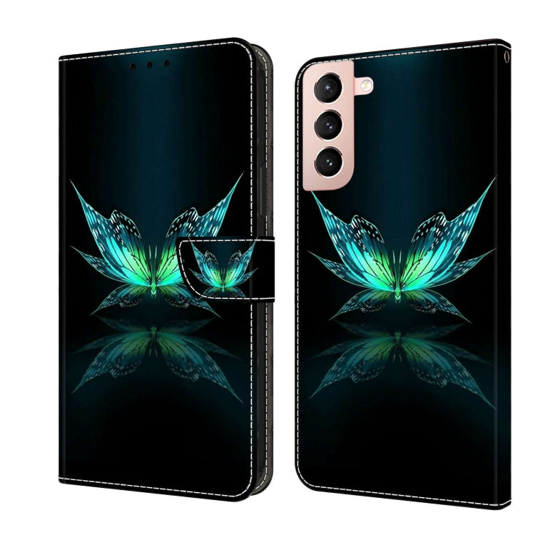 For Samsung Galaxy S21 Crystal 3D Shockproof Protective Leather Phone Case(Reflection Dutterfly) - free shipping - PMC TechLife - Order now!