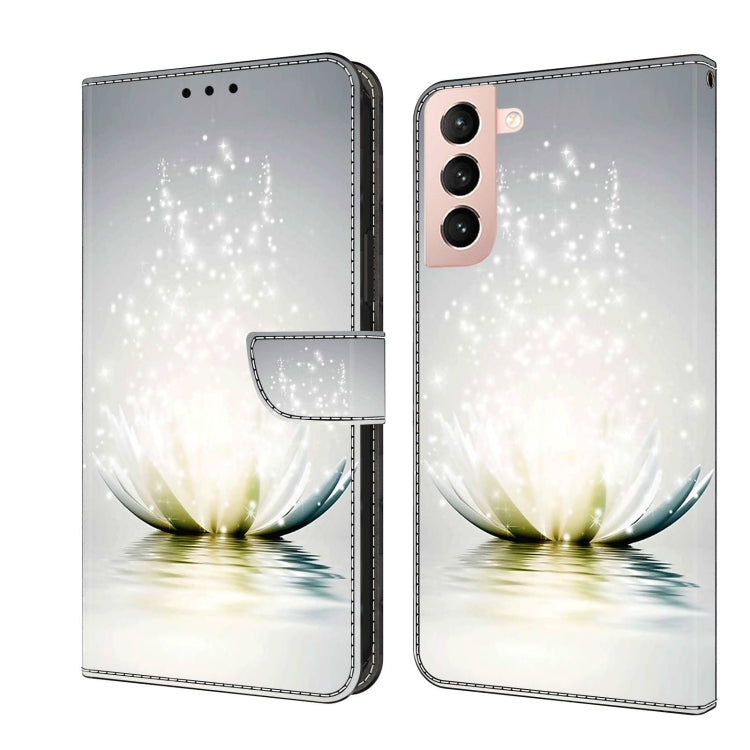 For Samsung Galaxy S21 Crystal 3D Shockproof Protective Leather Phone Case(Light Lotus) - free shipping - PMC TechLife - Order now!