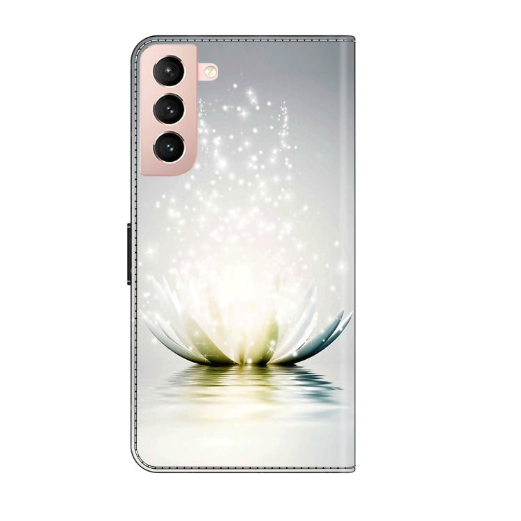 For Samsung Galaxy S21 Crystal 3D Shockproof Protective Leather Phone Case(Light Lotus) - free shipping - PMC TechLife - Order now!