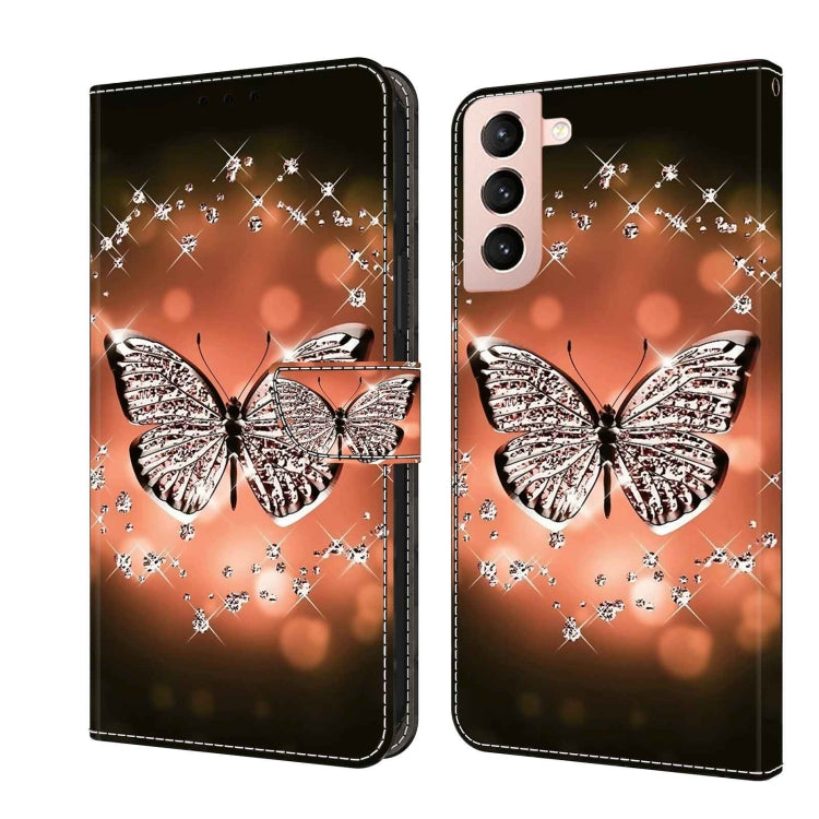 For Samsung Galaxy S21 Crystal 3D Shockproof Protective Leather Phone Case(Crystal Butterfly) - free shipping - PMC TechLife - Order now!