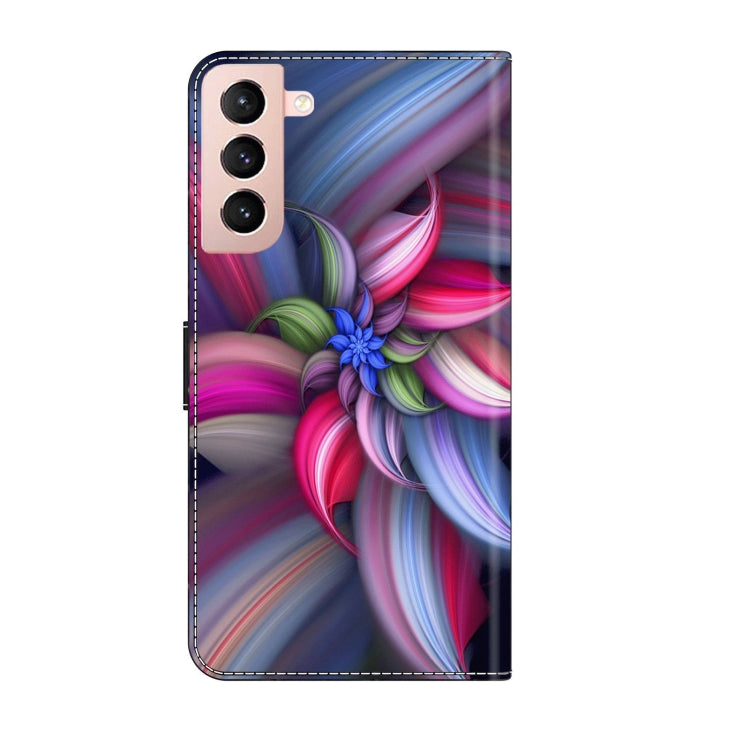 For Samsung Galaxy S21 Crystal 3D Shockproof Protective Leather Phone Case(Colorful Flower) - free shipping - PMC TechLife - Order now!