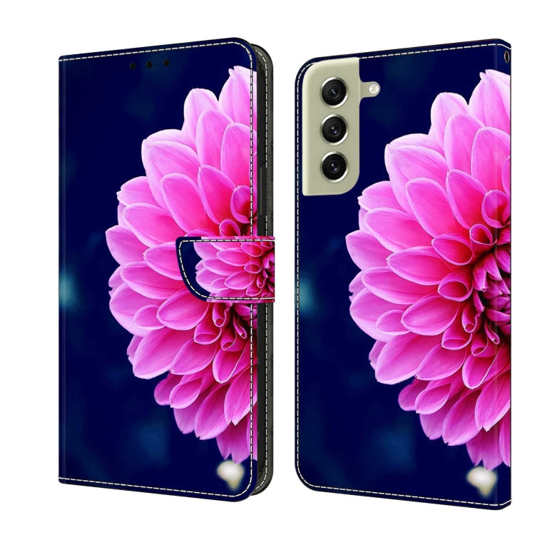 For Samsung Galaxy S21 FE 5G Crystal 3D Shockproof Protective Leather Phone Case(Pink Petals) - free shipping - PMC TechLife - Order now!