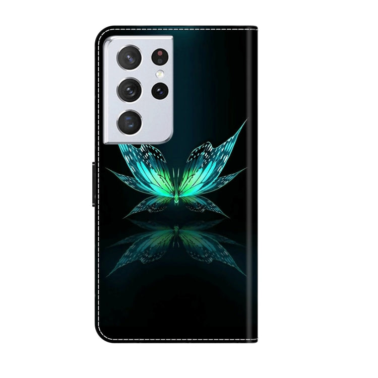 For Samsung Galaxy S21 Ultra Crystal 3D Shockproof Protective Leather Phone Case(Reflection Dutterfly) - free shipping - PMC TechLife - Order now!