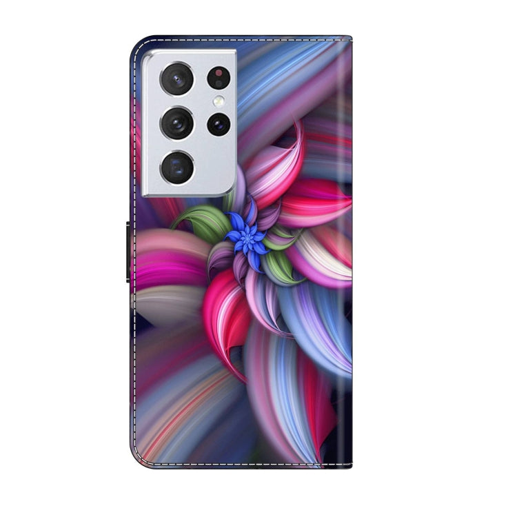 For Samsung Galaxy S21 Ultra Crystal 3D Shockproof Protective Leather Phone Case(Colorful Flower) - free shipping - PMC TechLife - Order now!