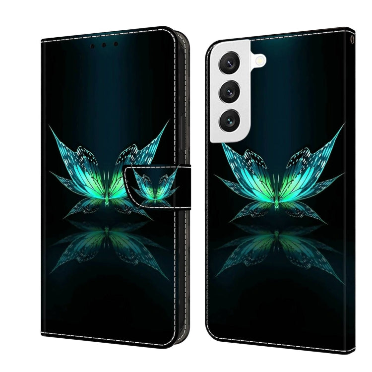 For Samsung Galaxy S22 Crystal 3D Shockproof Protective Leather Phone Case(Reflection Dutterfly) - free shipping - PMC TechLife - Order now!