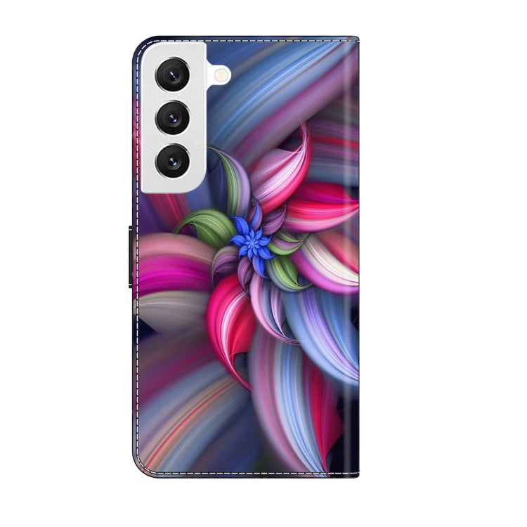 For Samsung Galaxy S22 Crystal 3D Shockproof Protective Leather Phone Case(Colorful Flower) - free shipping - PMC TechLife - Order now!
