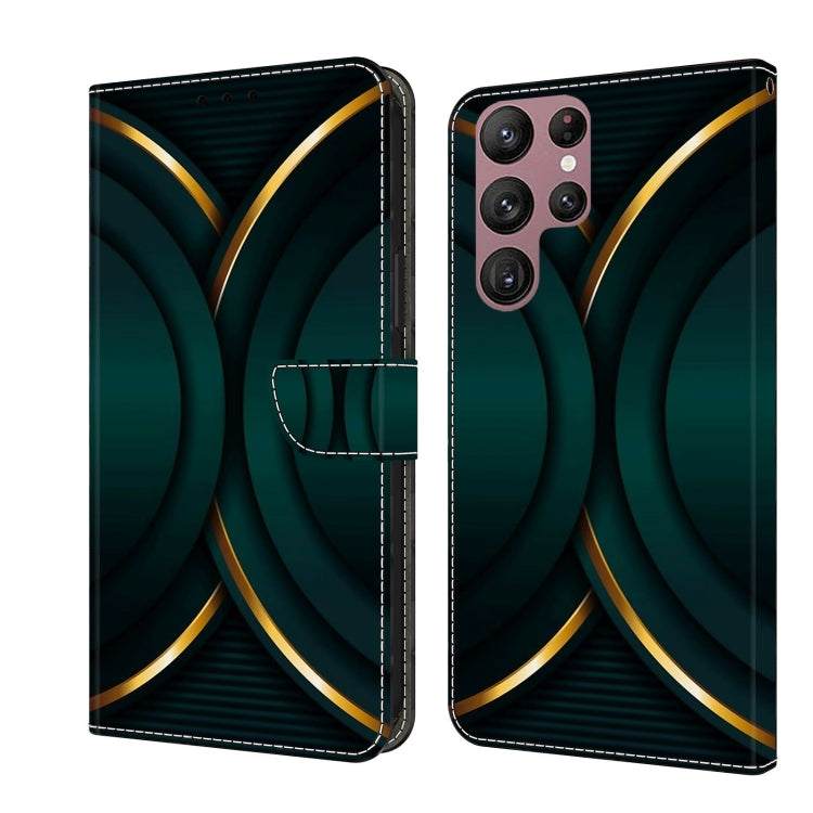 For Samsung Galaxy S22 Ultra Crystal 3D Shockproof Protective Leather Phone Case(Gold Outline) - free shipping - PMC TechLife - Order now!