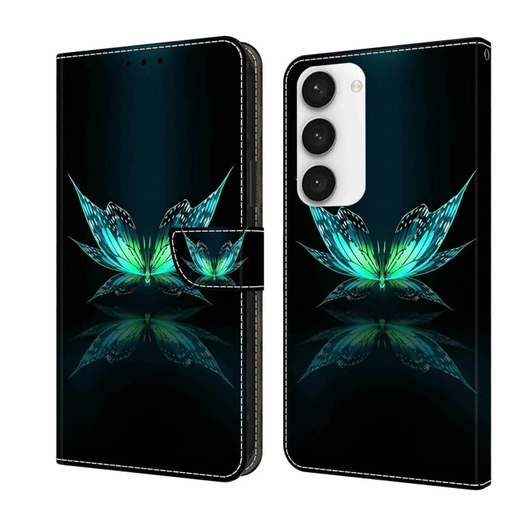 For Samsung Galaxy S23 Crystal 3D Shockproof Protective Leather Phone Case(Reflection Dutterfly) - free shipping - PMC TechLife - Order now!