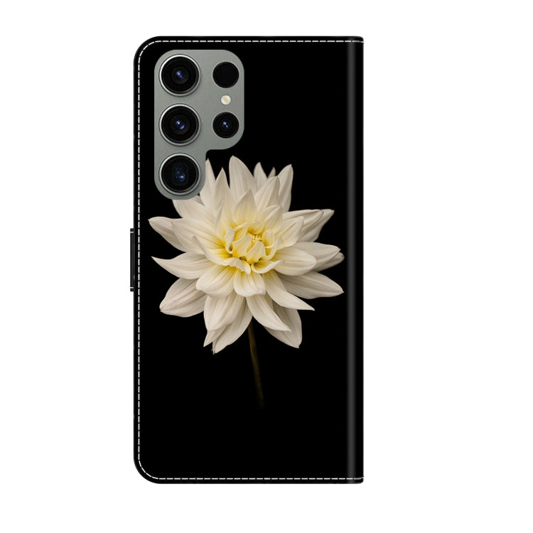 For Samsung Galaxy S23 Ultra Crystal 3D Shockproof Protective Leather Phone Case(White Flower) - free shipping - PMC TechLife - Order now!