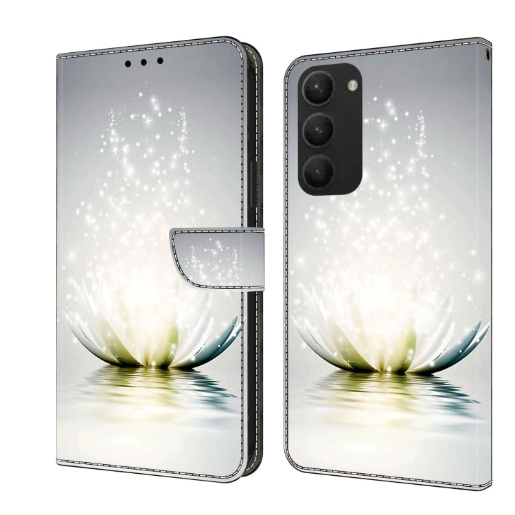 For Samsung Galaxy S23+ Crystal 3D Shockproof Protective Leather Phone Case(Light Lotus) - free shipping - PMC TechLife - Order now!