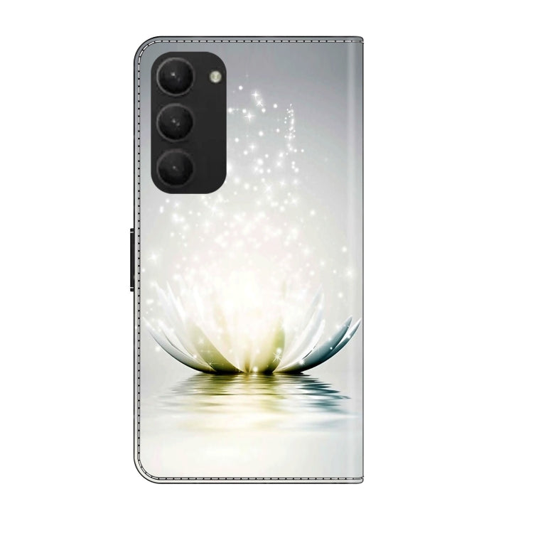 For Samsung Galaxy S23+ Crystal 3D Shockproof Protective Leather Phone Case(Light Lotus) - free shipping - PMC TechLife - Order now!
