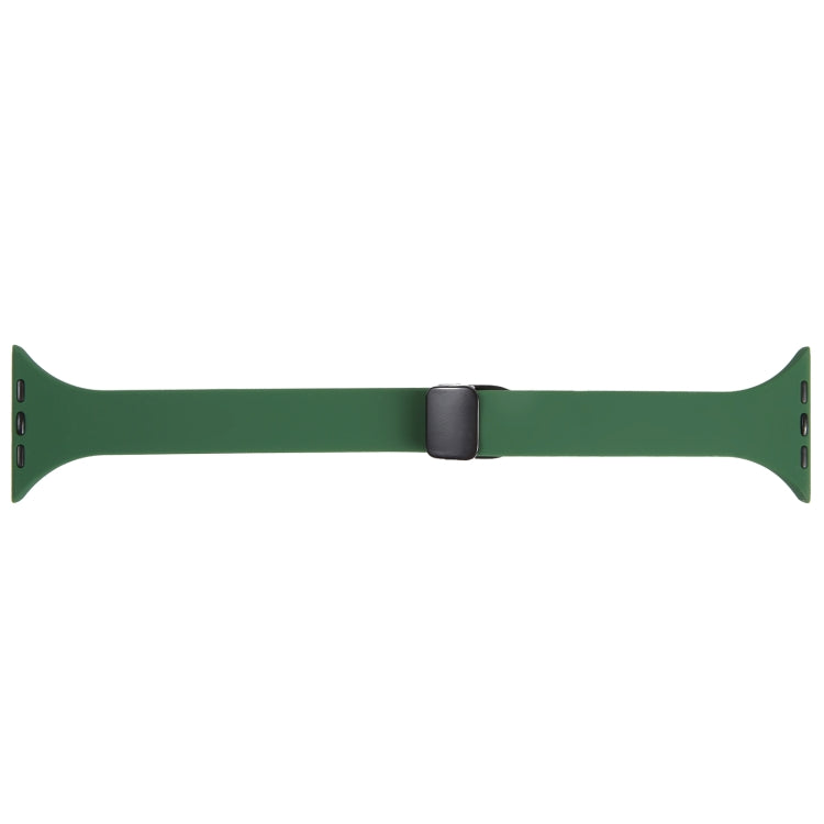 For Apple Watch SE 44mm Magnetic Buckle Slim Silicone Watch Band(Alfalfa Grass) - Watch Bands by PMC TechLife | Online Shopping South Africa | PMC TechLife