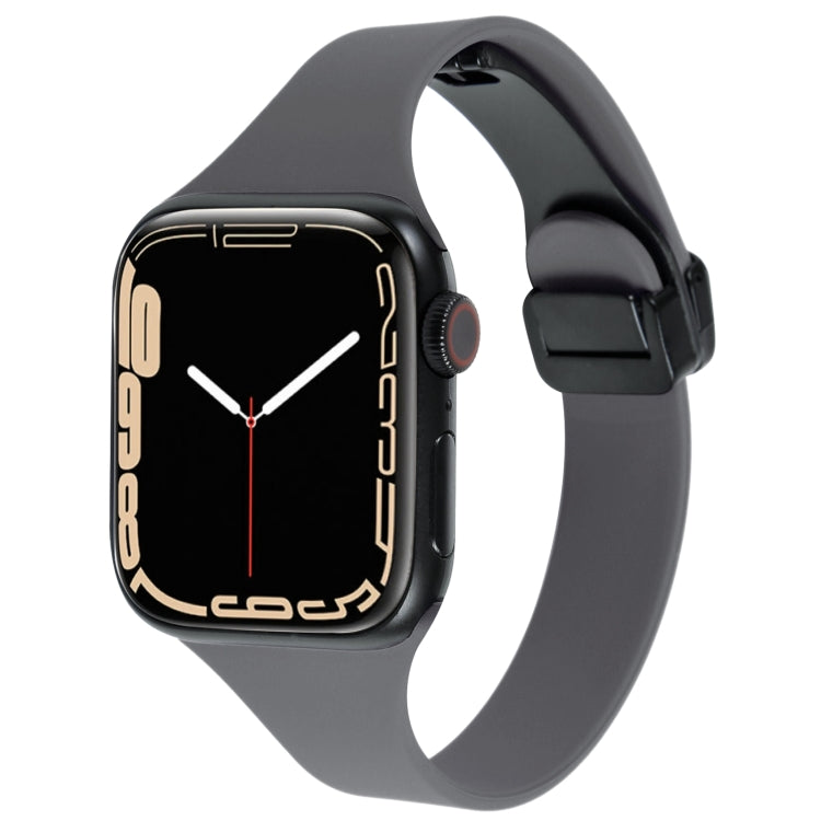 For Apple Watch 6 40mm Magnetic Buckle Slim Silicone Watch Band(Starry Grey) - Watch Bands by PMC TechLife | Online Shopping South Africa | PMC TechLife