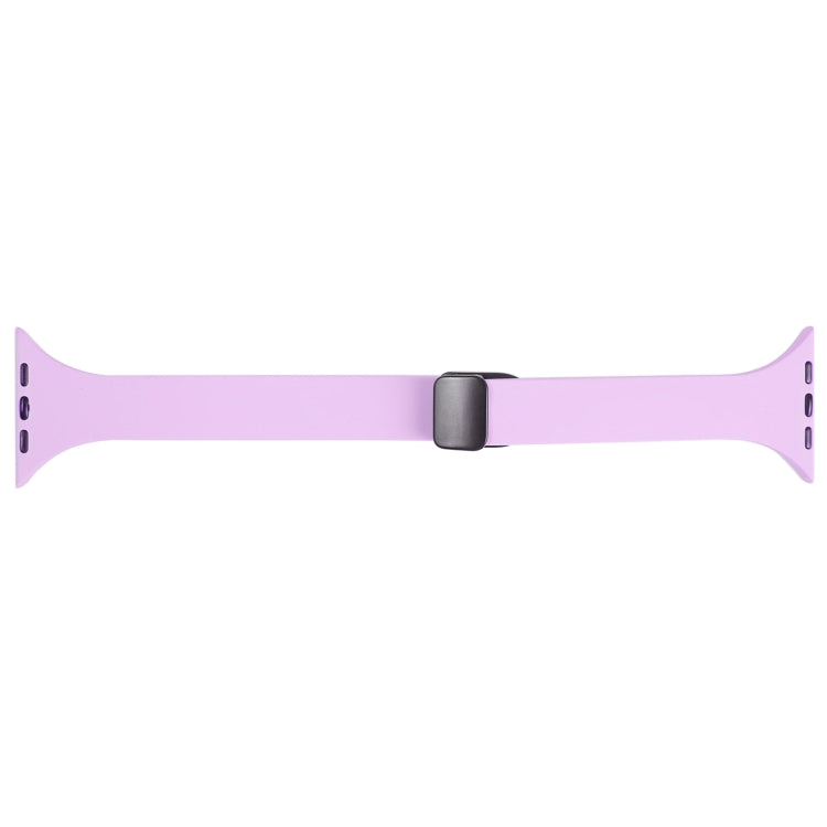 For Apple Watch 5 44mm Magnetic Buckle Slim Silicone Watch Band(Lavender) - Watch Bands by PMC TechLife | Online Shopping South Africa | PMC TechLife