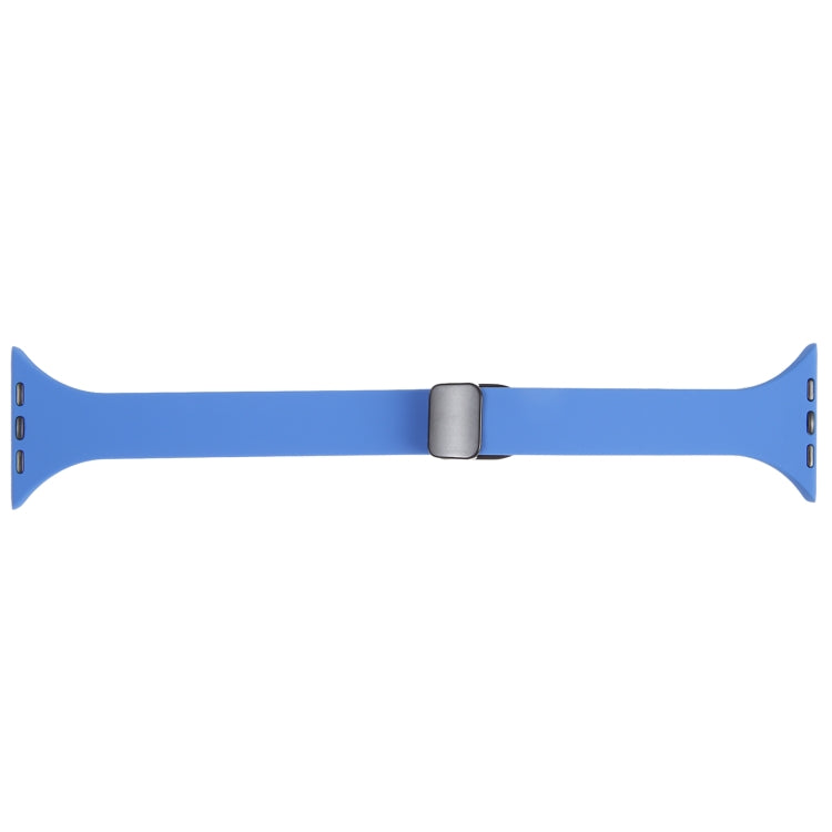 For Apple Watch 3 38mm Magnetic Buckle Slim Silicone Watch Band(Royal Blue) - Watch Bands by PMC TechLife | Online Shopping South Africa | PMC TechLife