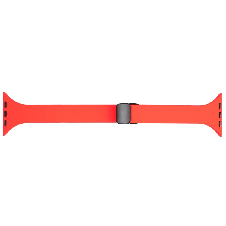 For Apple Watch 3 42mm Magnetic Buckle Slim Silicone Watch Band(Red) - Watch Bands by PMC TechLife | Online Shopping South Africa | PMC TechLife