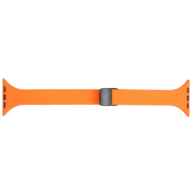 For Apple Watch 3 42mm Magnetic Buckle Slim Silicone Watch Band(Orange) - Watch Bands by PMC TechLife | Online Shopping South Africa | PMC TechLife