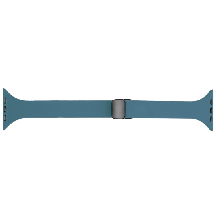 For Apple Watch 3 42mm Magnetic Buckle Slim Silicone Watch Band(Light Green) - Watch Bands by PMC TechLife | Online Shopping South Africa | PMC TechLife