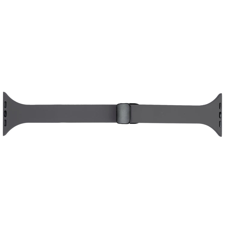 For Apple Watch 38mm Magnetic Buckle Slim Silicone Watch Band(Starry Grey) - Watch Bands by PMC TechLife | Online Shopping South Africa | PMC TechLife