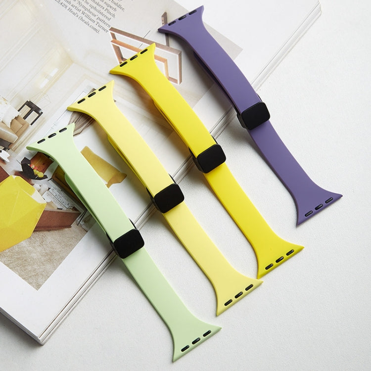For Apple Watch SE 40mm Magnetic Buckle Slim Silicone Watch Band(Rock Grey) - Watch Bands by PMC TechLife | Online Shopping South Africa | PMC TechLife
