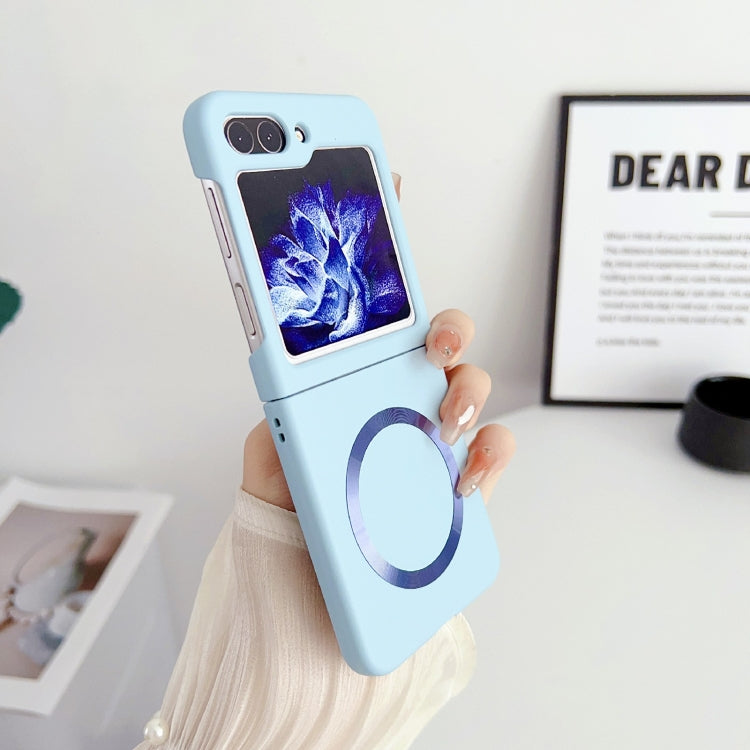 For Samsung Galaxy Z Flip5 Skin Feel Magsafe Magnetic Shockproof PC Phone Case(Blue) - Galaxy Z Flip5 Cases by PMC TechLife | Online Shopping South Africa | PMC TechLife