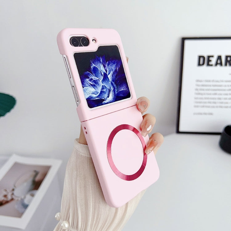 For Samsung Galaxy Z Flip5 Skin Feel Magsafe Magnetic Shockproof PC Phone Case(Pink) - Galaxy Z Flip5 Cases by PMC TechLife | Online Shopping South Africa | PMC TechLife | Buy Now Pay Later Mobicred