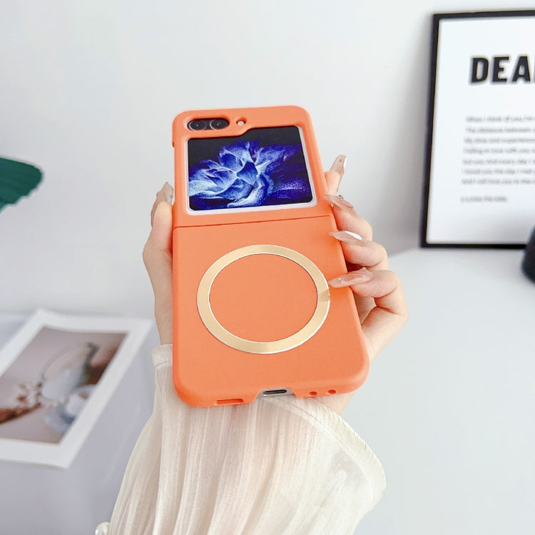 For Samsung Galaxy Z Flip5 Skin Feel Magsafe Magnetic Shockproof PC Phone Case(Orange) - Galaxy Z Flip5 Cases by PMC TechLife | Online Shopping South Africa | PMC TechLife | Buy Now Pay Later Mobicred