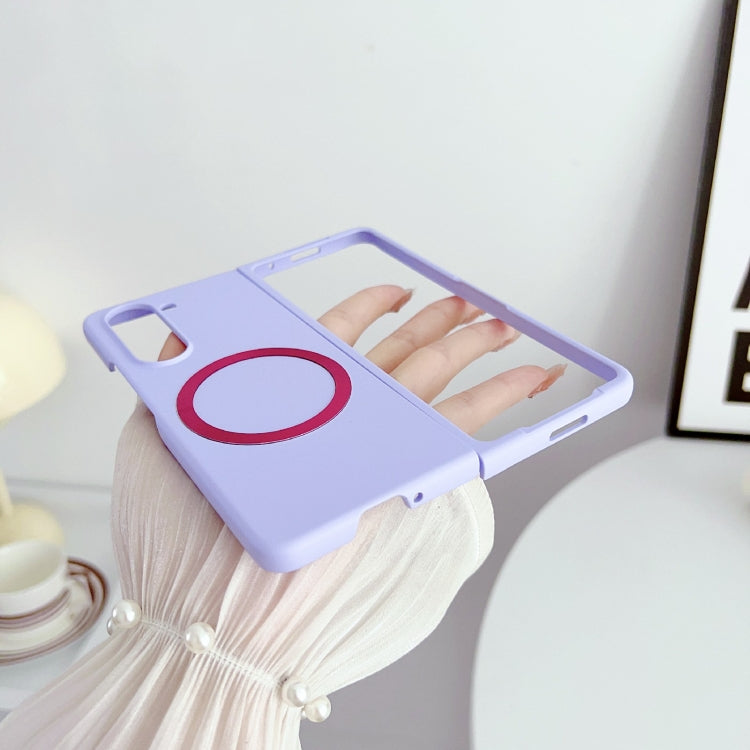 For Samsung Galaxy Z Fold5 Skin Feel Magsafe Magnetic Shockproof PC Phone Case(Purple) - Galaxy Z Fold5 Cases by PMC TechLife | Online Shopping South Africa | PMC TechLife