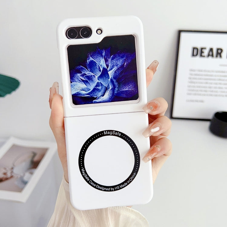 For Samsung Galaxy Z Flip5 Skin Feel Magsafe Magnetic Shockproof PC Phone Case(White) - Galaxy Z Flip5 Cases by PMC TechLife | Online Shopping South Africa | PMC TechLife