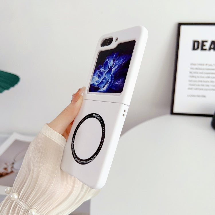 For Samsung Galaxy Z Flip5 Skin Feel Magsafe Magnetic Shockproof PC Phone Case(White) - Galaxy Z Flip5 Cases by PMC TechLife | Online Shopping South Africa | PMC TechLife