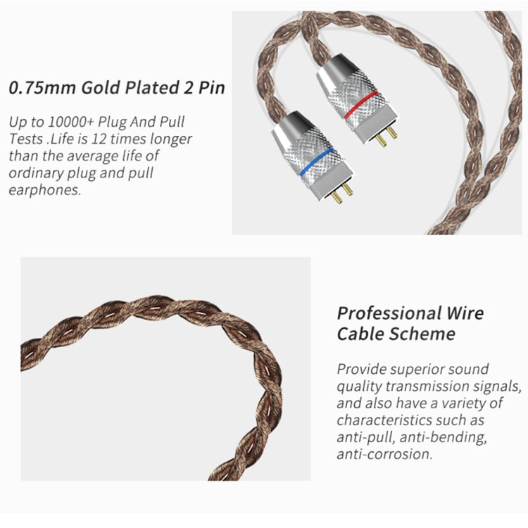 CCA CCA-C10 3.5mm Gold Plated Plug Ten Unit Hybrid Wire-controlled In-ear Earphone, Type:without Mic(Streamer Purple) - free shipping - PMC TechLife - Order now!