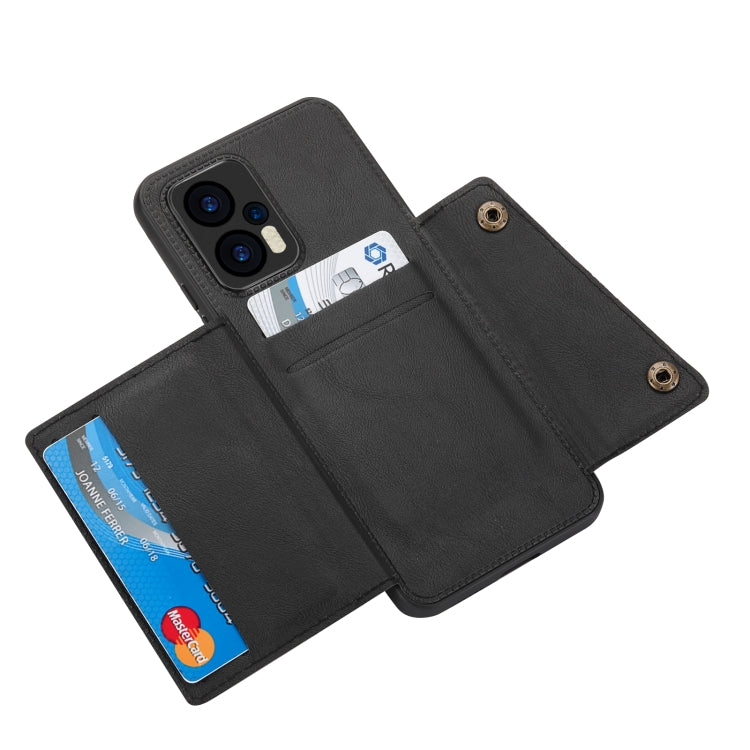 For Xiaomi Redmi Note 12 Turbo/Poco F5 Double Buckle Card Slots Magnetic Phone Case(Black) - free shipping - PMC TechLife - Order now!