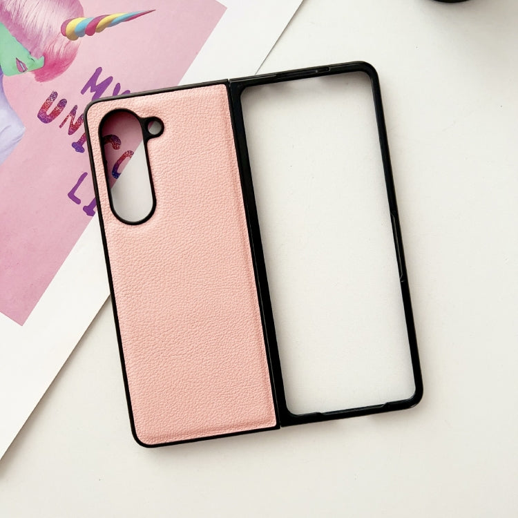 For Samsung Galaxy Z Fold5 Litchi Texture PC +TPU Shockproof Phone Case(Pink) - free shipping - PMC TechLife - Order now!