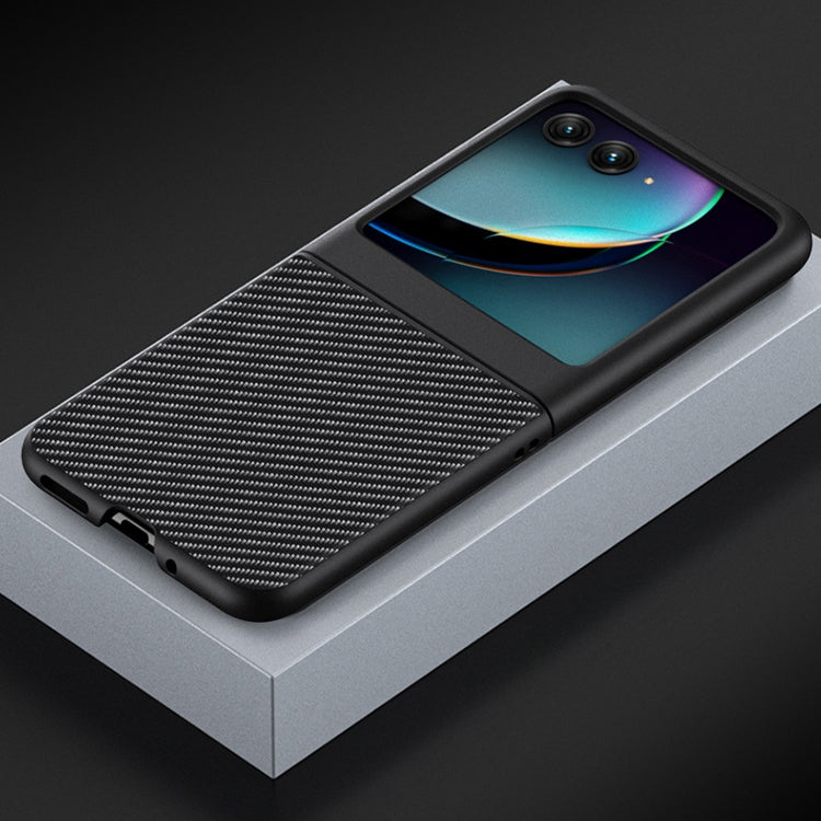 For Motorola Razr 40 Ultra Ultra-thin Carbon Fiber Texture Printing Phone Case(Black Blue) - free shipping - PMC TechLife - Order now!