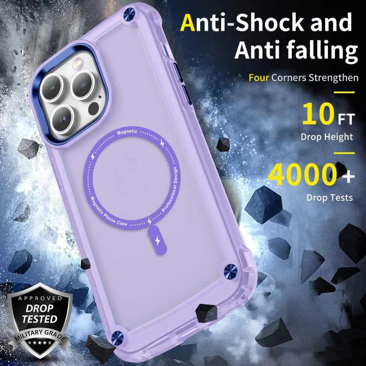 For iPhone 12 / 12 Pro Skin Feel TPU + PC MagSafe Magnetic Phone Case(Transparent Purple) - free shipping - PMC TechLife - Order now!