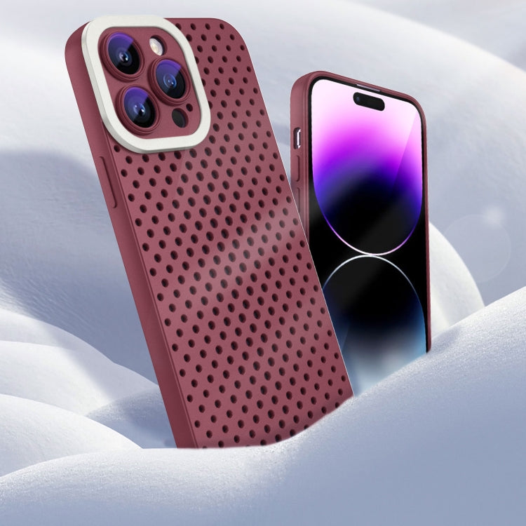 For iPhone 14 Hollow Heat Dissipation TPU Phone Case(Rose Red) - free shipping - PMC TechLife - Order now!