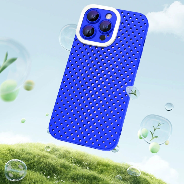 For iPhone 14 Pro Hollow Heat Dissipation TPU Phone Case(Blue) - free shipping - PMC TechLife - Order now!
