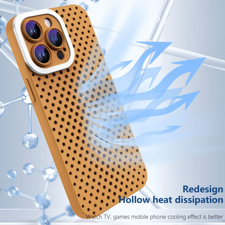 For iPhone 13 Pro Hollow Heat Dissipation TPU Phone Case(Brown) - free shipping - PMC TechLife - Order now!