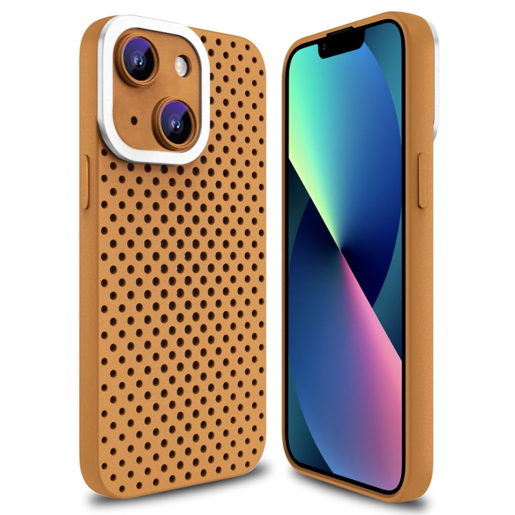 For iPhone 13 Hollow Heat Dissipation TPU Phone Case(Brown) - free shipping - PMC TechLife - Order now!