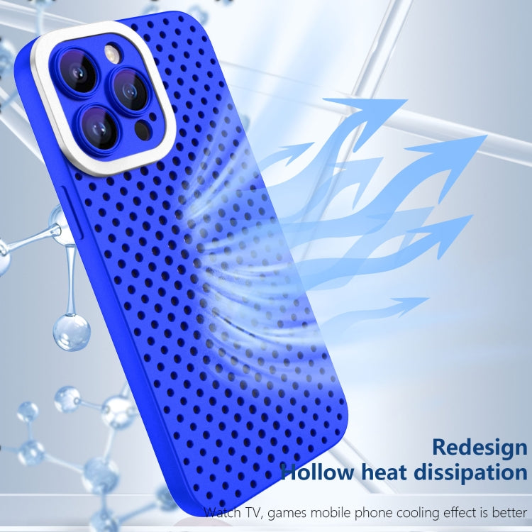 For iPhone 12 Hollow Heat Dissipation TPU Phone Case(Blue) - free shipping - PMC TechLife - Order now!