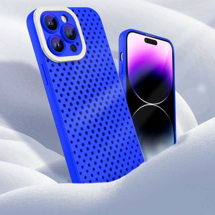 For iPhone 12 Hollow Heat Dissipation TPU Phone Case(Blue) - free shipping - PMC TechLife - Order now!