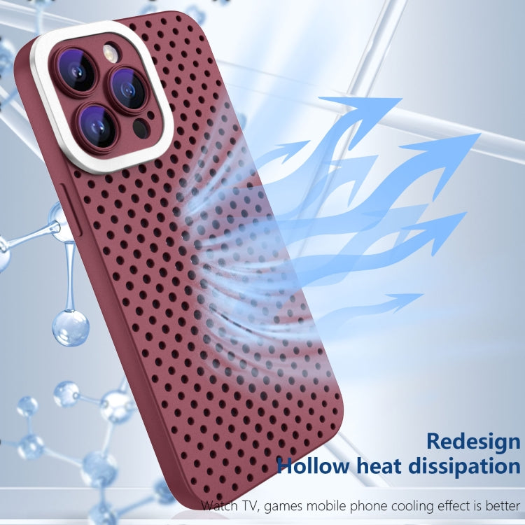 For iPhone 11 Pro Max Hollow Heat Dissipation TPU Phone Case(Rose Red) - free shipping - PMC TechLife - Order now!