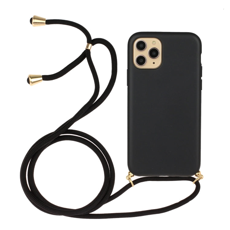 For iPhone 15 Pro Max Wheat Straw Material + TPU Phone Case with Lanyard(Black) - free shipping - PMC TechLife - Order now!