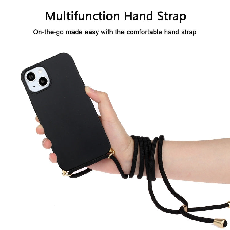 For iPhone 15 Plus Wheat Straw Material + TPU Phone Case with Lanyard(Black) - free shipping - PMC TechLife - Order now!